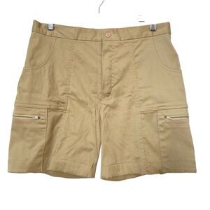 Vintage 70s 80s Tan Khaki Cargo Shorts Mens 33" waist 5" Inseam Cool Gear